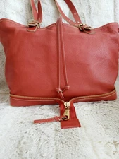 CHLOE Stylist Coral Leather Tote Bag