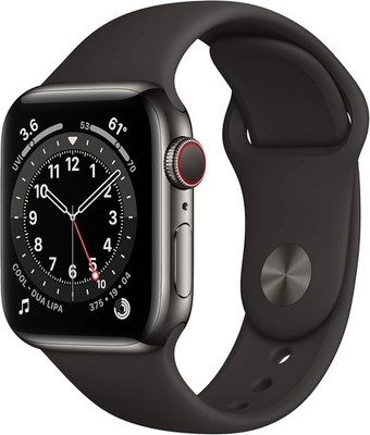 Apple Watch Series 6 GPS Cellular 40mm Graph Stainless Steel Case M02Y3LL/A NEW