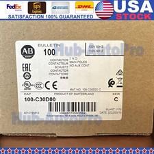 1PC US Allen Bradley 100-C30D00 120V 30AMP Contactor No Aux Contact NEW