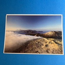 EOLIE ISOLA DI VULCANO SFONDO LIPARI E SALINA VIAGGIATA - CARTOLINA GRANDE
