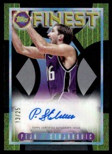 2023-24 Finest Flashback Autographs Black Refractors Peja Stojakovic Auto 13/25