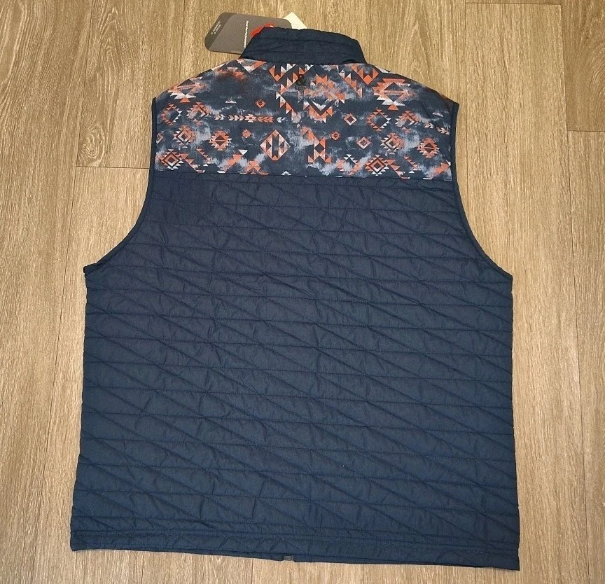 &Lore By Tahoe River Men's Quilted Vest Size XL Full Zip Blue Sleeveless Jacket  image 16