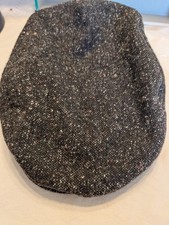 Gorra Dockers Plana Hombre Extra Grande Mezcla Lana Gris Tweed T9