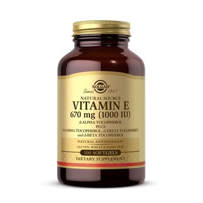 Solgar Vitamin E 670 mg (1000 IU), 100 Mixed 100 Count (Pack of 1), No Color