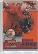 2013 Panini America's Pastime Rookies 44/125 Nathan Karns #201 c7w