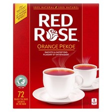 Red Rose Orange Pekoe Tea Bags 72Ct, Imported From Canada