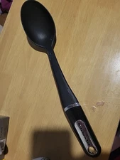 Kitchenaid Black Solid Serving Spoon Chrome Silver Plastic