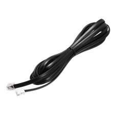 1 Pack Telephone Cord 9.8ft Phone Cable 6P6C with RJ12 Plug, Black