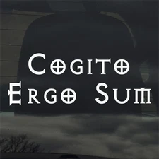 Cogito Ergo Sum Latin I think Therefore I Am Vinyl Decal Sticker