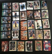 30 Card Basketball Lot Auto Rookie Inserts Plus Kevin Garnett Larry Bird Marbury