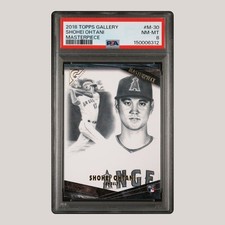 2018 Topps Gallery Baseball Shohei Ohtani RC Masterpiece #M-30 PSA 8 LA Angels