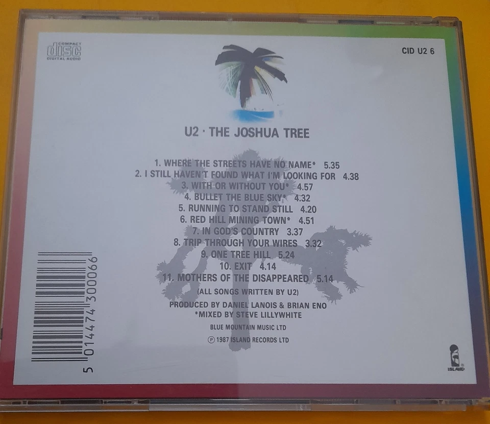 U2 - The Joshua Tree - CD von 1987 - Label: Island Records - SEHR GUTER ZUSTAND - Bild 2 von 2