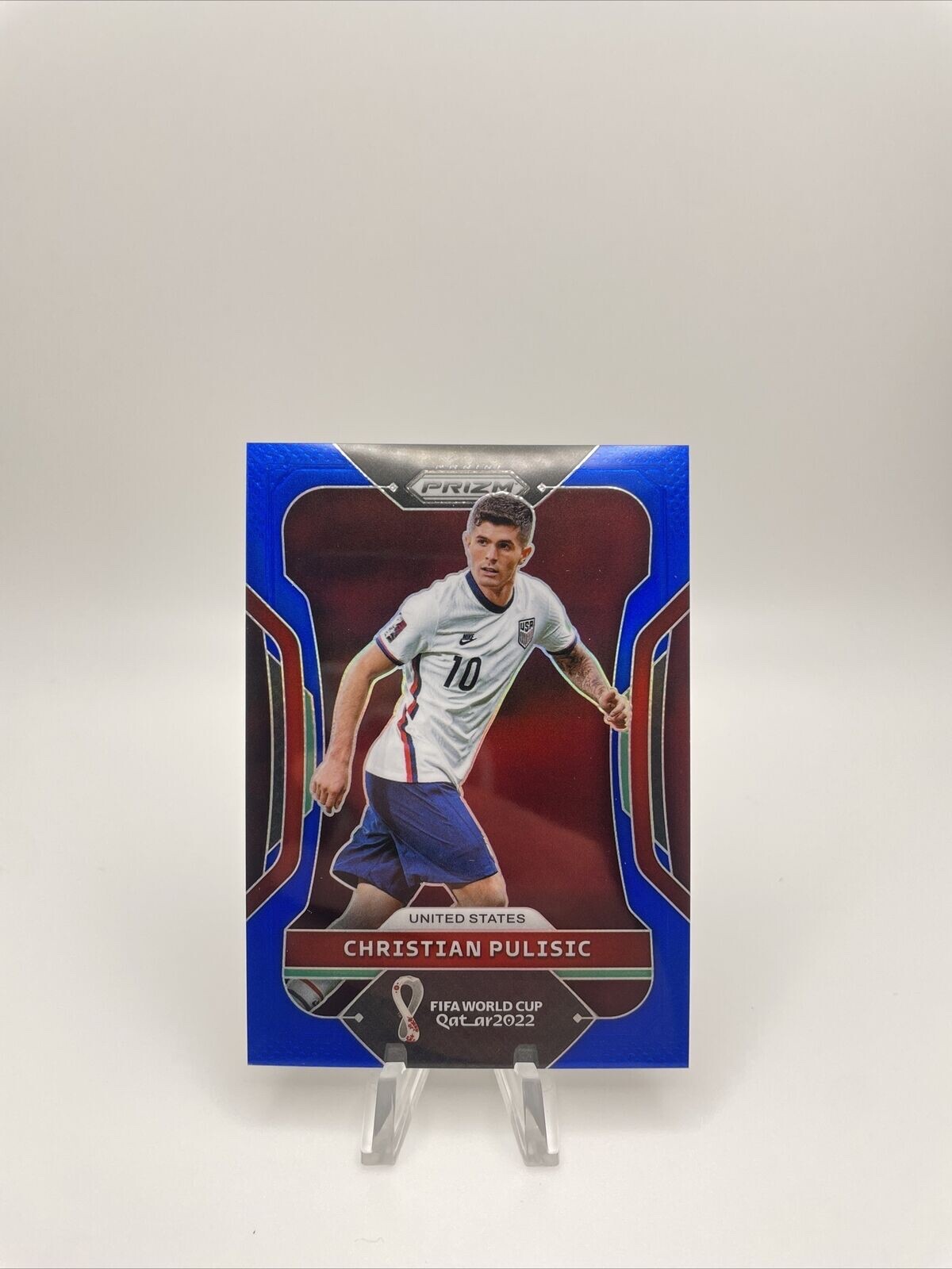 2022 PANINI PRIZM WORLD CUP #201 CHRISTIAN PULISIC USA BLUE PRIZM SP /299!