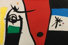 JOAN MIRO Poster or Canvas Print "EMME À LA VOIX DE ROSSIGNOL DANS LA NUIT"
