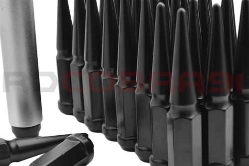 Full Set 8x6.5 Dodge Ford 9/16"-18 Thread Steel Spike Lug Nuts 4.5" Solid Socket - Picture 3 of 7