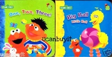 Elmo & Friends ONE, TWO, THREE! & BIG BALL LITTLE BALL Hands-On Mini Book Set