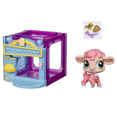 Littlest Pet Shop Mini Style Set mit #4024 WANDA WOOLSEY Lamm Figur (B2895)