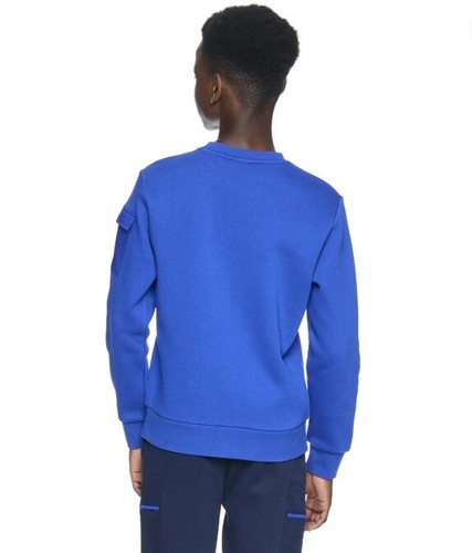 NEW Large 10-12 Reebok Sweatshirt Fleece Crewneck Pullover Boy’s Size L Blue - Picture 6 of 8