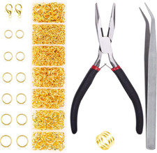 Jump Rings for Jewelry Making Kit, 1500 Pcs Jewelry Repair Kit for Necklace Brac