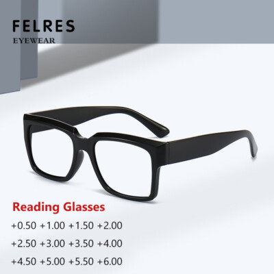 versize TR90 Anti Blue Light Reading Glasses For Men Women Square Frame Glasses