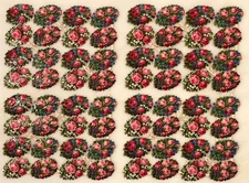 c 1900 FLOWER BOUQUET Mamelok & Sohne M&S German Die Cut Scrap Sheet Antique