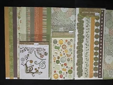 CRATE PAPER "LEMONGRASS" 12X12 DS TEXTURED HEAVY PAPER AND EMBELLISHMENTS