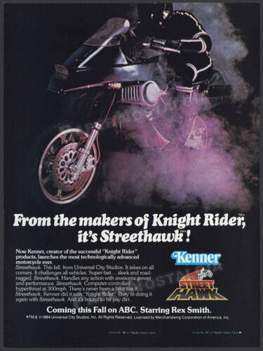 STREET HAWK_/_Kenner__Original 1984 Trade AD / ADVERT / toy promo__motorcycle