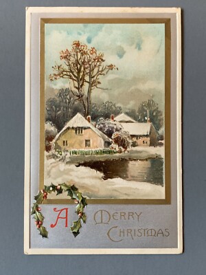 A Merry Christmas Embossed Litho Postcard A1301081717 | eBay