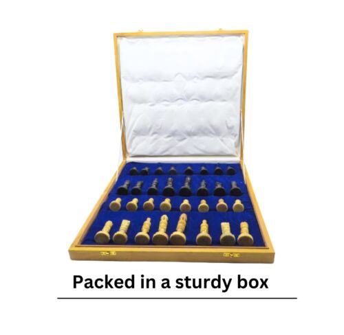 UniDeco 16 Inch Wooden Chess Board Game | Portable Folding Mini Chess Set wit... - Picture 4 of 9