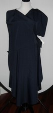 NWT Women's Issey Miyake 132 5. Mobile Solid Dress Color Navy Size 3 IL36-FH336