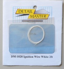 WHITE IGNITION WIRE 2 FT 1:24 1:25 DETAIL MASTER CAR MODEL ACCESSORY 1028