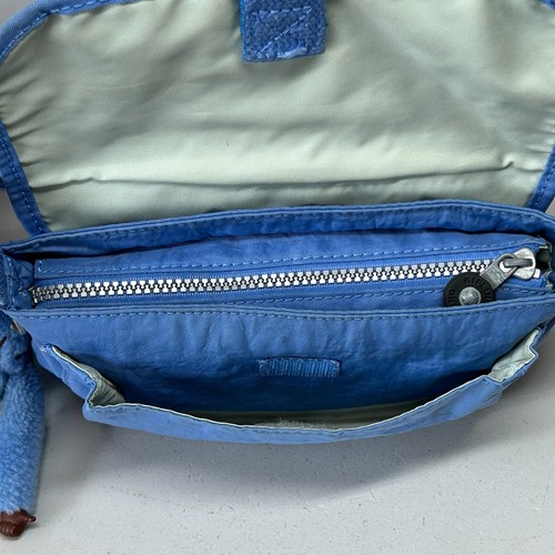 Kipling Local Small Crossbody Shoulder Bag Blue with Monkey Keyring - Picture 14 of 24