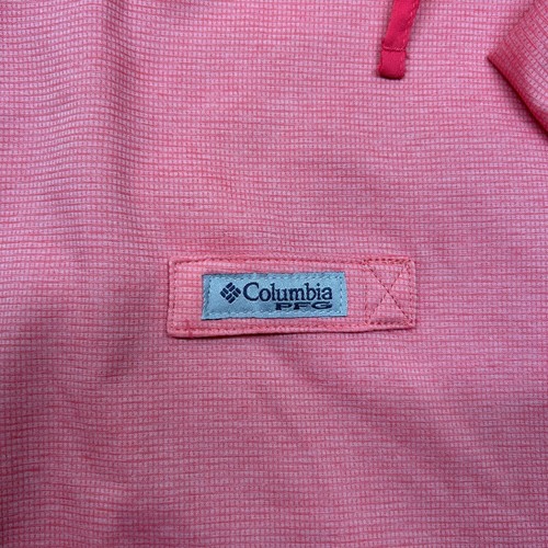 Columbia PFG Pullover Anorak Felpa con Cappuccio Uomo Rosa Medio Adulto Giacca a Vento Ventilata - Foto 4 di 10