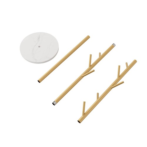 Coat Racks Freestanding Base Gold Metal With Hooks Entryway Marble Tree Hanging - Bild 3 von 7
