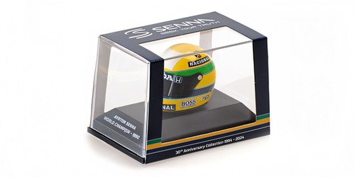 Minichamps 1:8 HELMET CASCO AYRTON SENNA WORLD CHAMPION 1990 - 540309027 - Foto 4 di 4