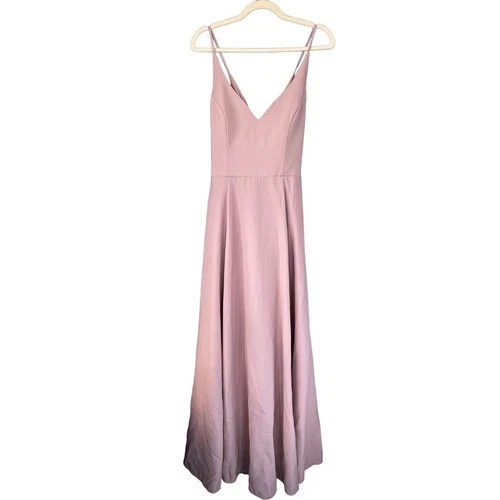 Hayley Paige Occasions Formal Gown Sleeveless Bridesmaid Dress Size 12 - Picture 8 of 12