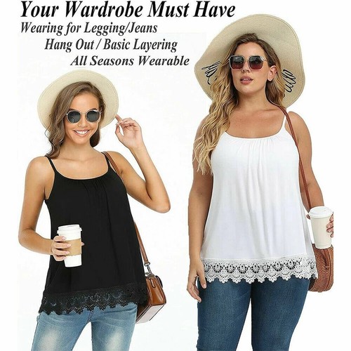 Women's Tank Tops with Built in Padded Bra Adjustable Strap Camisole Fitted Vest - Picture 6 of 18