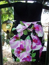 Lipsy Of London Size 8 All In One Floral Strapless Dress.
