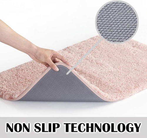Non Slip Bath Mat (16 x 24, Blue) - Water Absorbent Soft Microfiber Rug, Machine - Picture 14 of 194