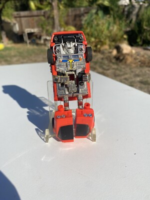 1984 TONKA / BANDAI Vintage Go Bots Puzzler Head  Tic Tac  Red Corvette Gobots.