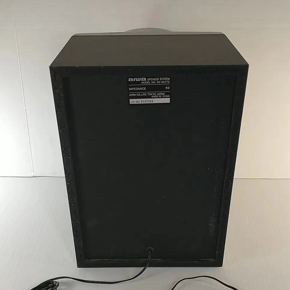 2 ( 1 Pair ) Of AIWA Speakers SX-NA772 60W 6 OHM Tested Sound