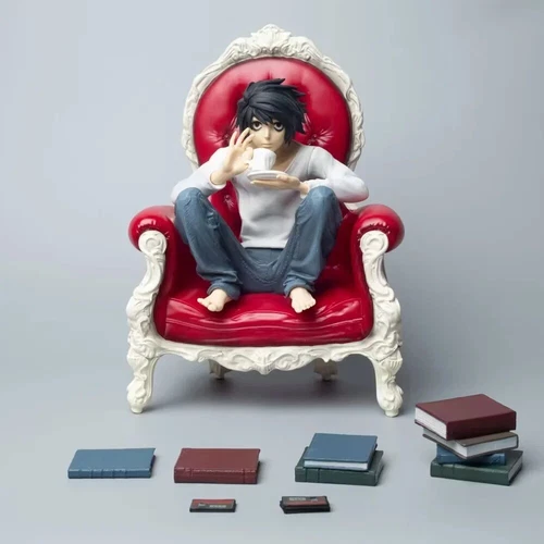 Anime DEATH NOTE L·Lawliet Action Figures PVC Sitting Posture Model Toy Statues - Picture 2 of 9