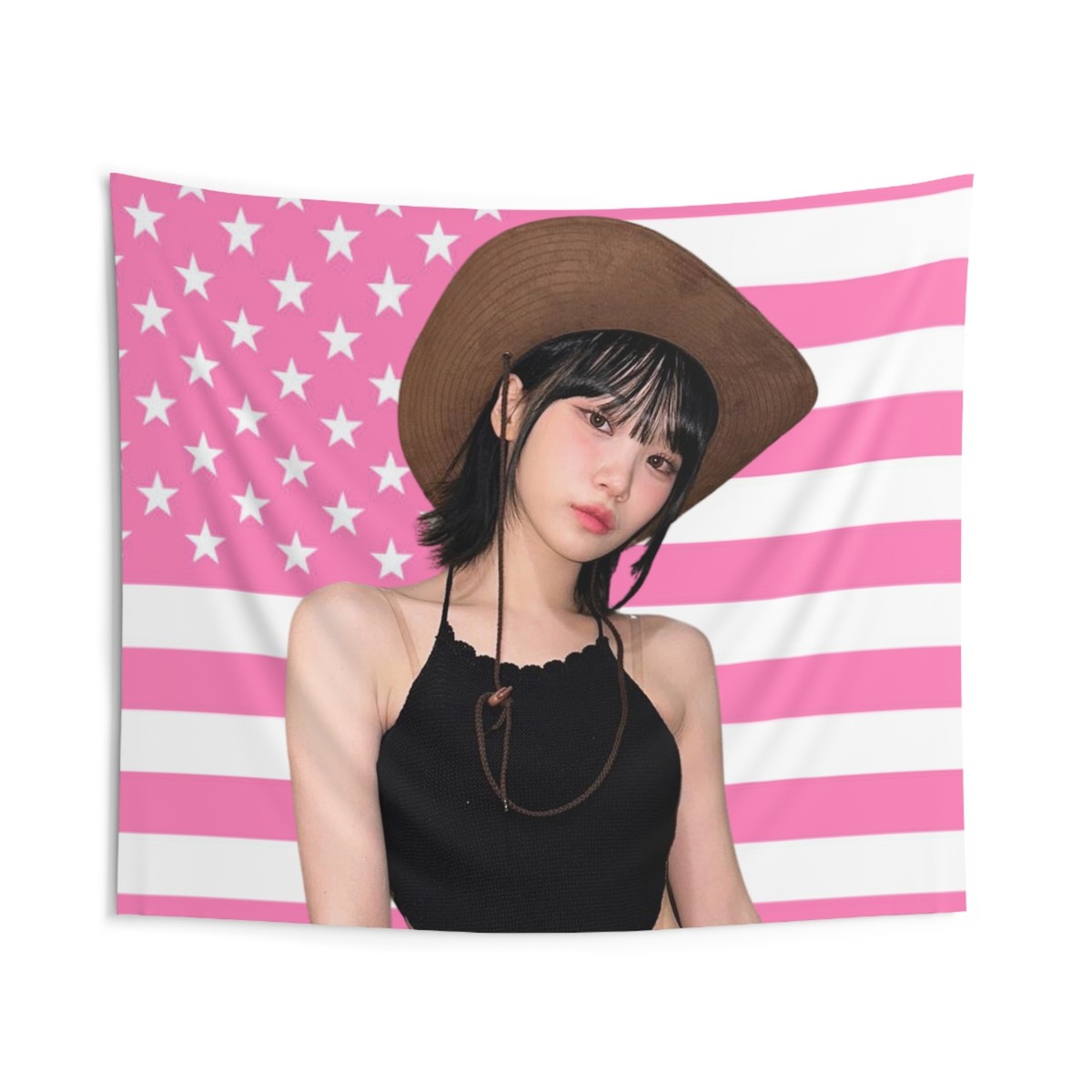 KIM CHAEWON タオル CHAEWON PINK Le sserafim USA Flag, Kpop flag, Tapestry, Kpop Merch