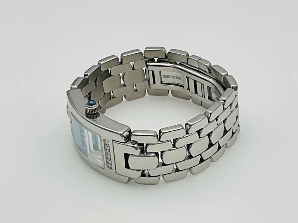 Reloj de cuarzo Audemars Piguet Promesse para dama de acero inoxidable y esfera azul diamante Foto 3 de 4