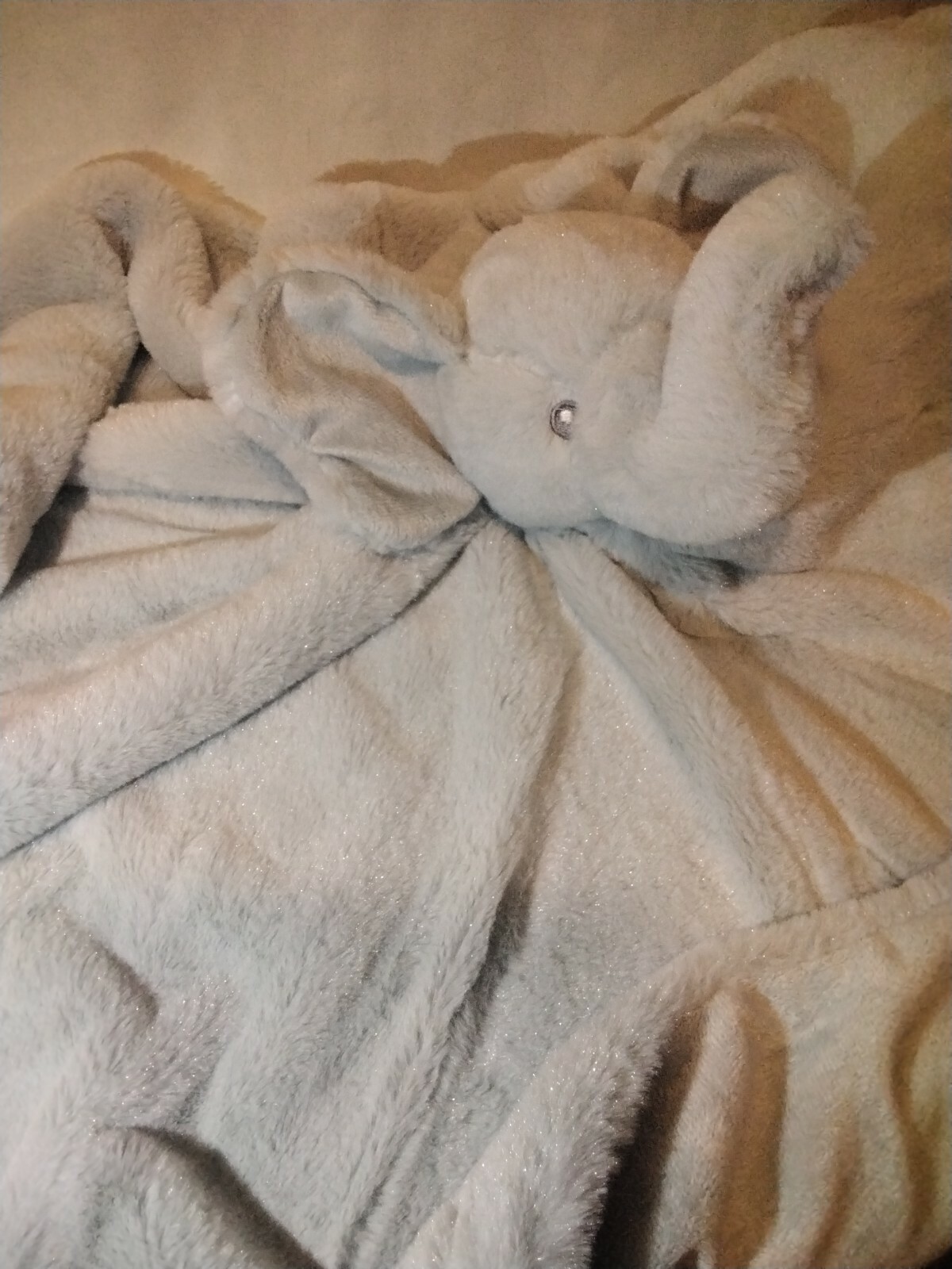Set of 2 Little Miracles elephants 1 Security Blanket 2 Rattles Plush