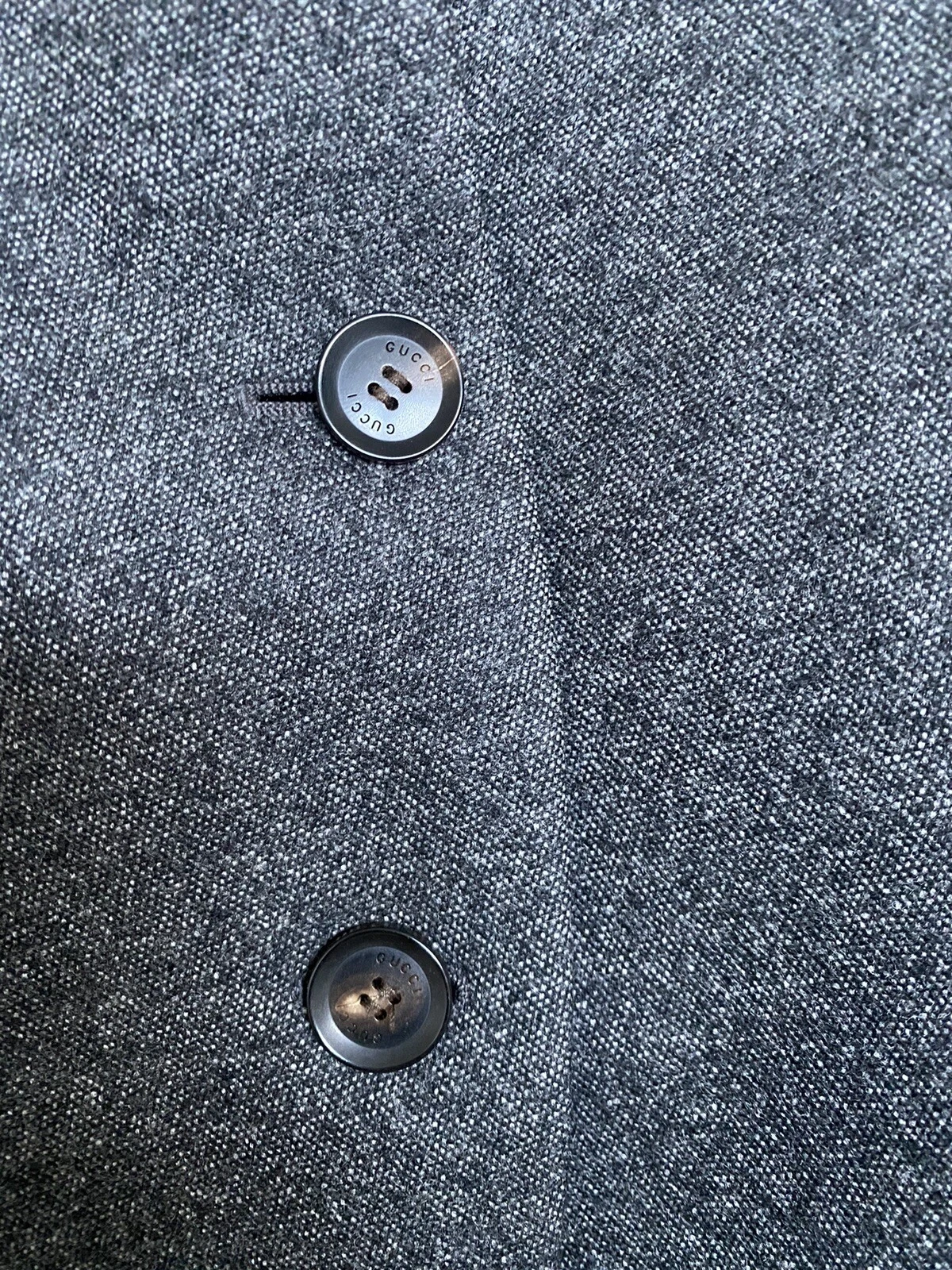 Giacca Gucci donna grigia blazer lana cashmere taglia 38 XS maglia removibile colletto