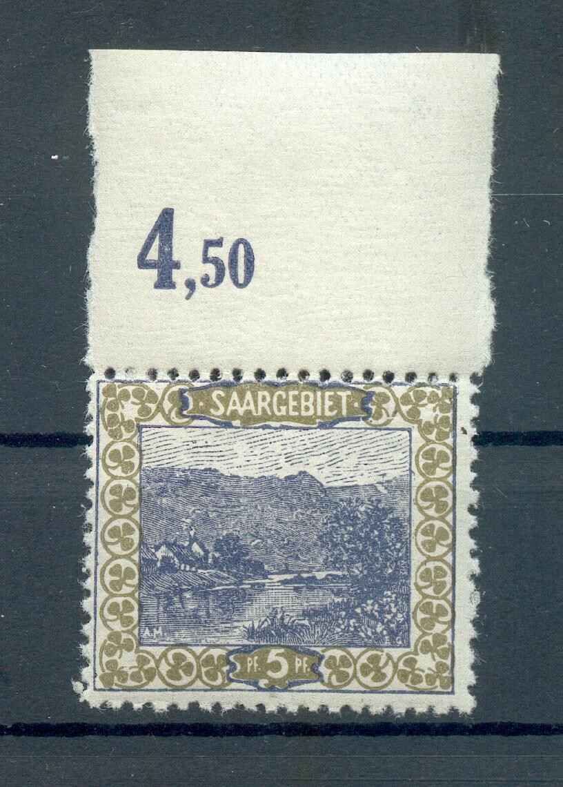 Saar 53 OR Upper Edge MNH Mint Never Hinged (73446)