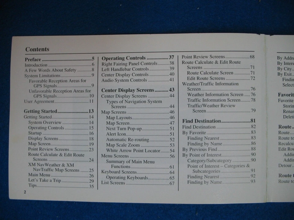 Honda 2013 GL1800 Gold Wing manual original de fábrica sistema de navegação F373 - Imagem 2 de 4