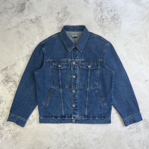 Paul Smith Jeans Blue Denim Trucker Jacket Size Medium M 23.5" PTP