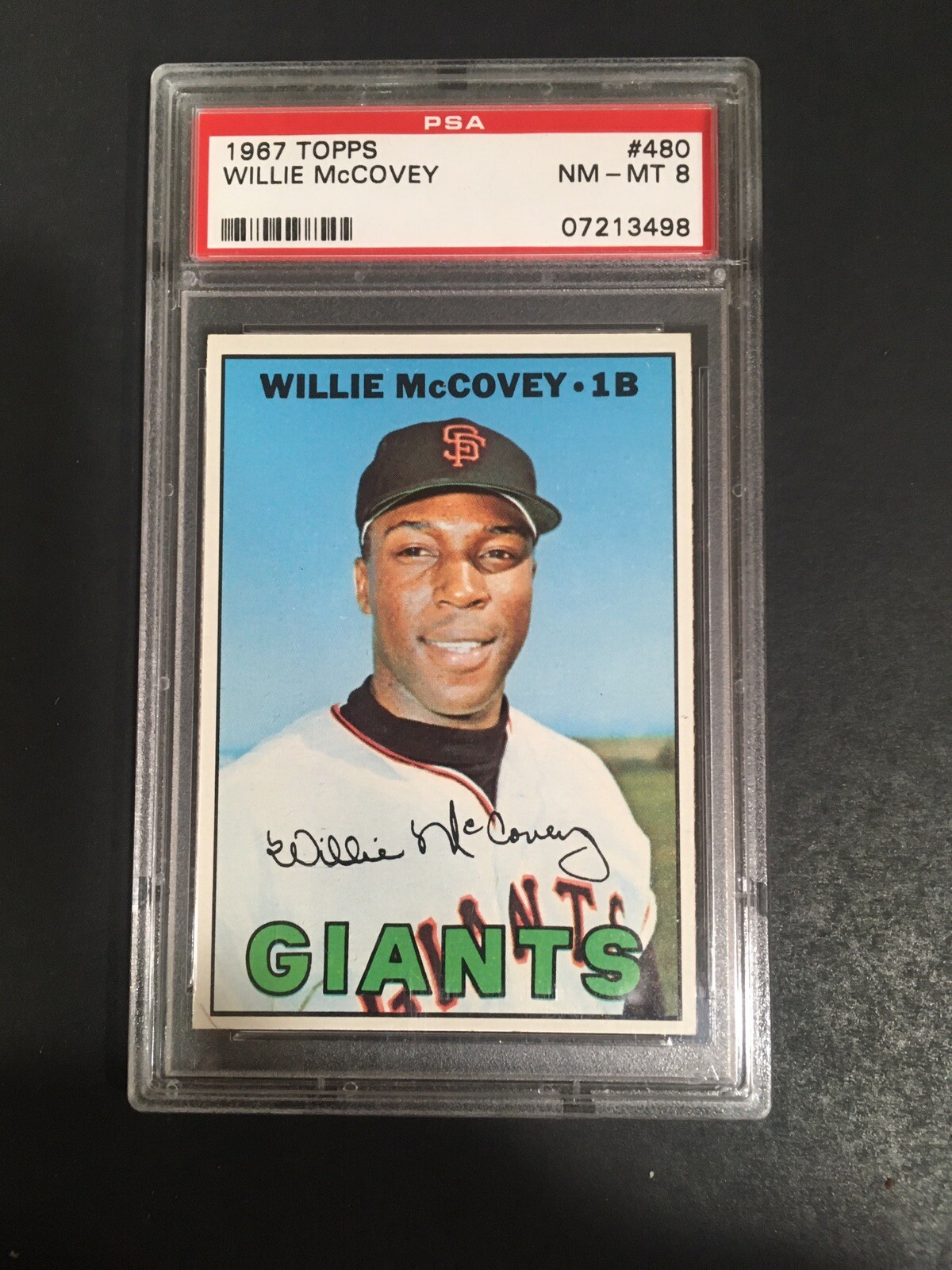 1967 TOPPS WILLIE McCOVEY, #480, PSA 8, HOF (Free Shipping On Any 3!)